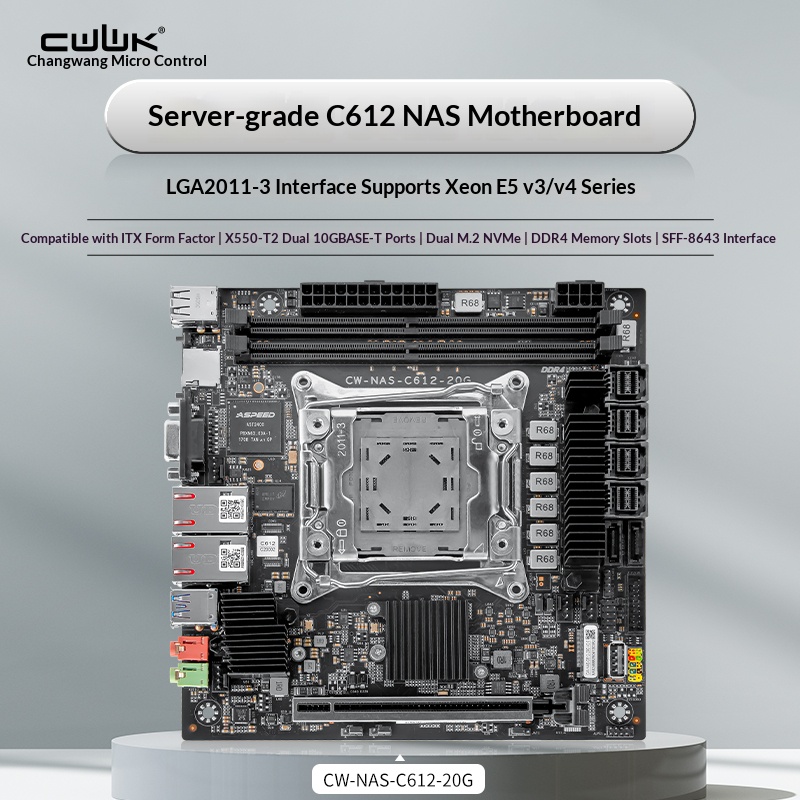 C612 LGA 2011-3 Xeon X99 Mothe - огляд і ціна Nas Motherboard 8 Sata Mini Itx