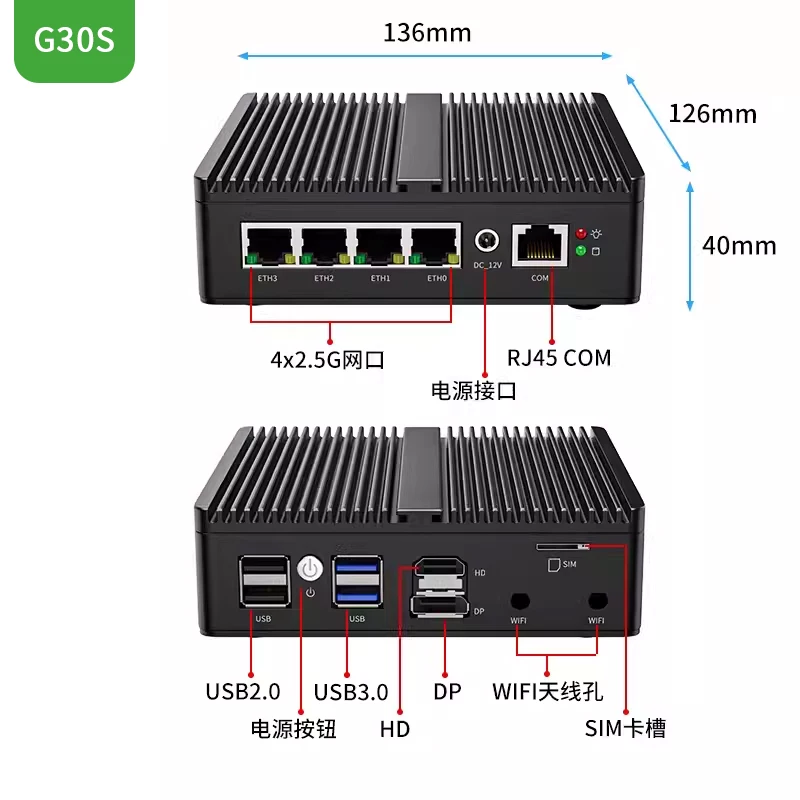 G48S Alder Lake N100 Soft Rout - огляд і ціна Pfsense Firewall Router 2.5G 4 I226