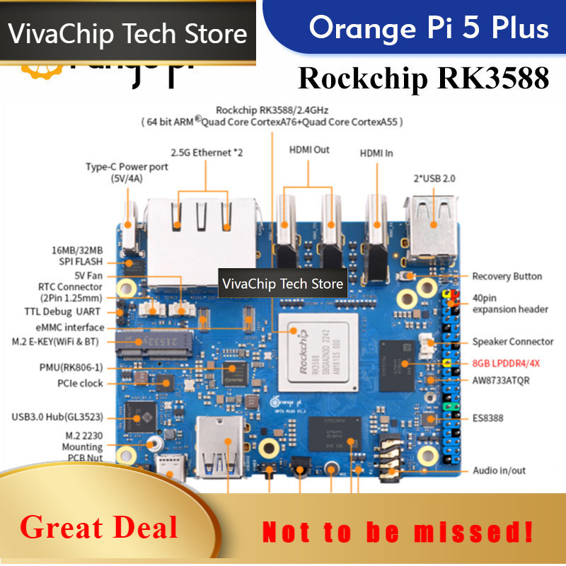 VivaChip TechOrange Pi 5 Plus  - огляд і ціна Orange Pi 5 Plus 16Gb