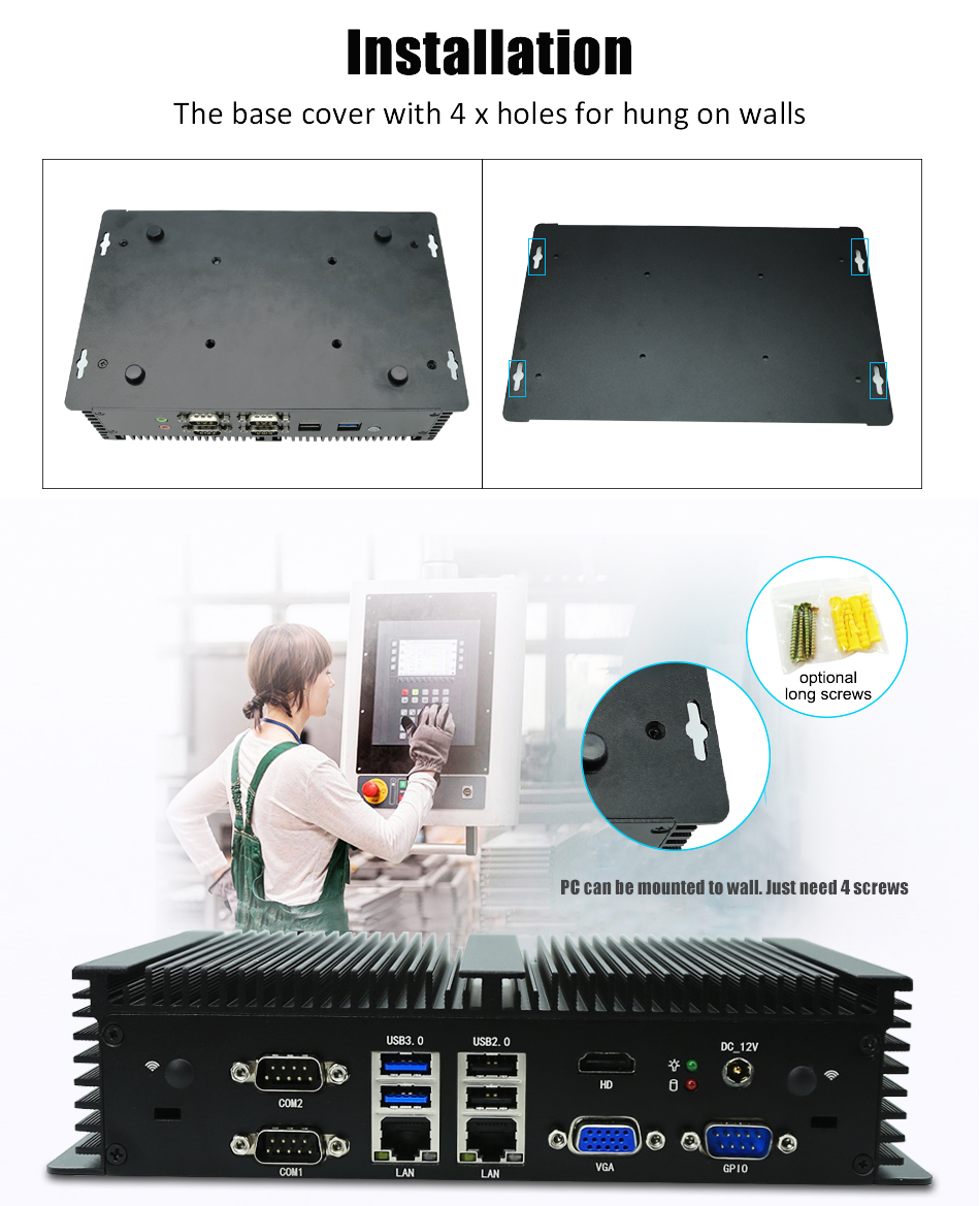 Fanless Embedded PC Intel Core - огляд і ціна Fanless Industrial Pc Rs485 Core I7