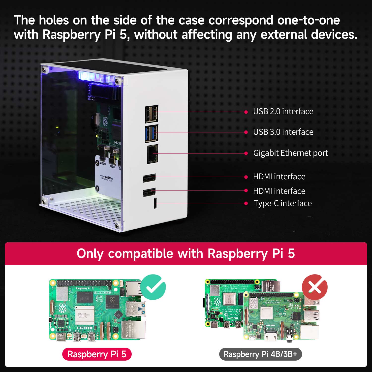 Raspberry Pi 5 Case Protective - огляд і ціна Raspberry Pi 5 8Gb Board